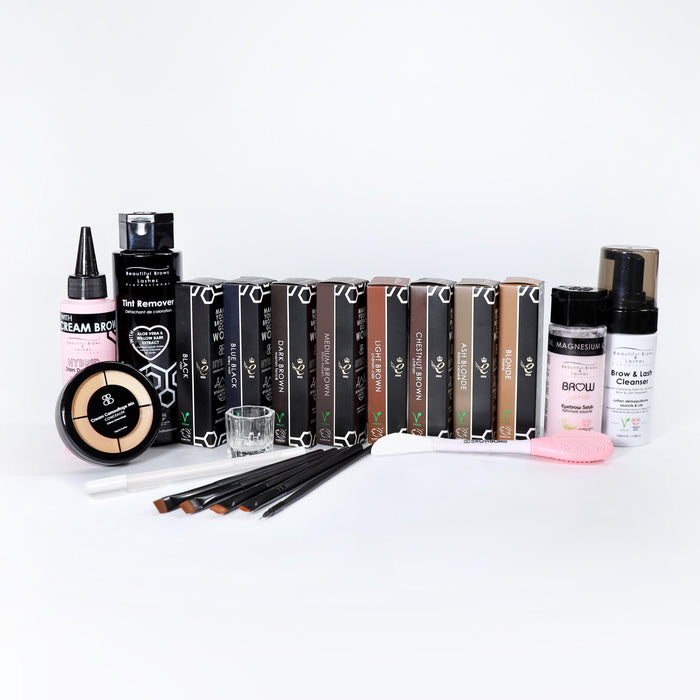 Hybrid liquid brow stains.