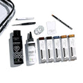 Pro Tint Pack contents: five tint shades, Tint Remover, Cream Tint Developer, tweezers, eye guard, mixing cup and brow brush