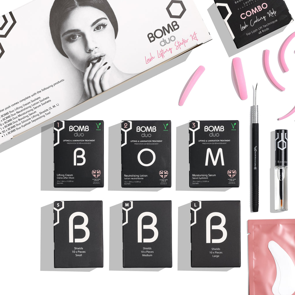 BOMB Duo Lash Lift Trial Pack contents